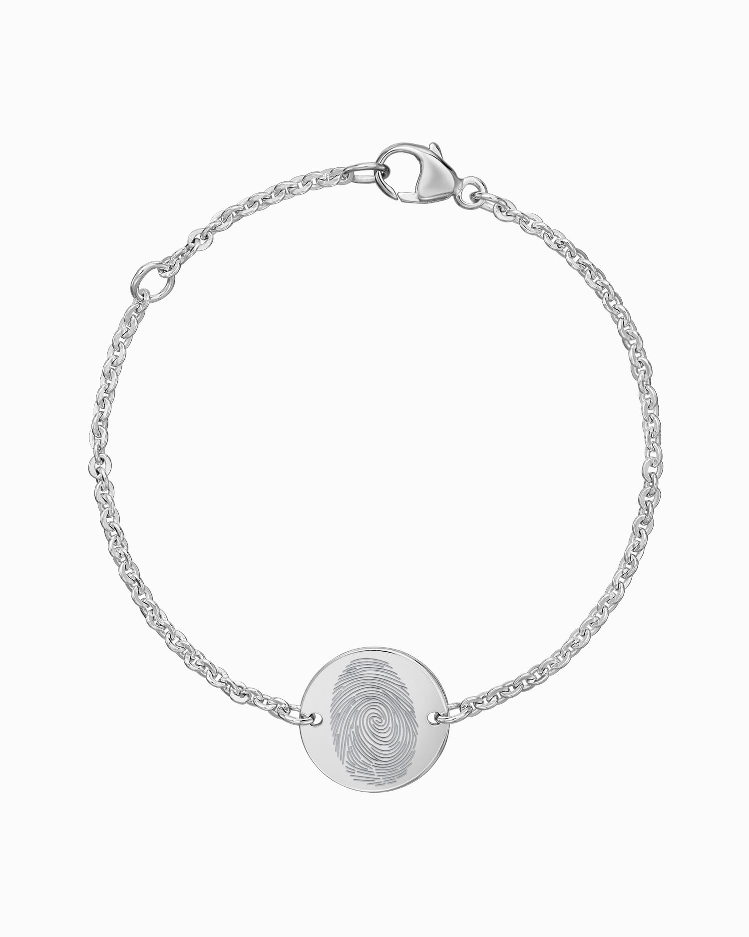 Fingerprint engraving bracelet engraving plate round