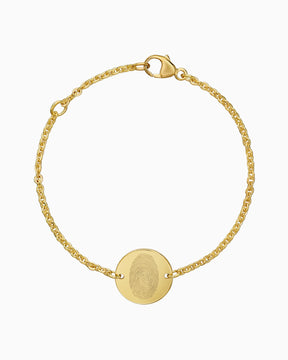 Fingerprint engraving bracelet engraving plate round zirconia
