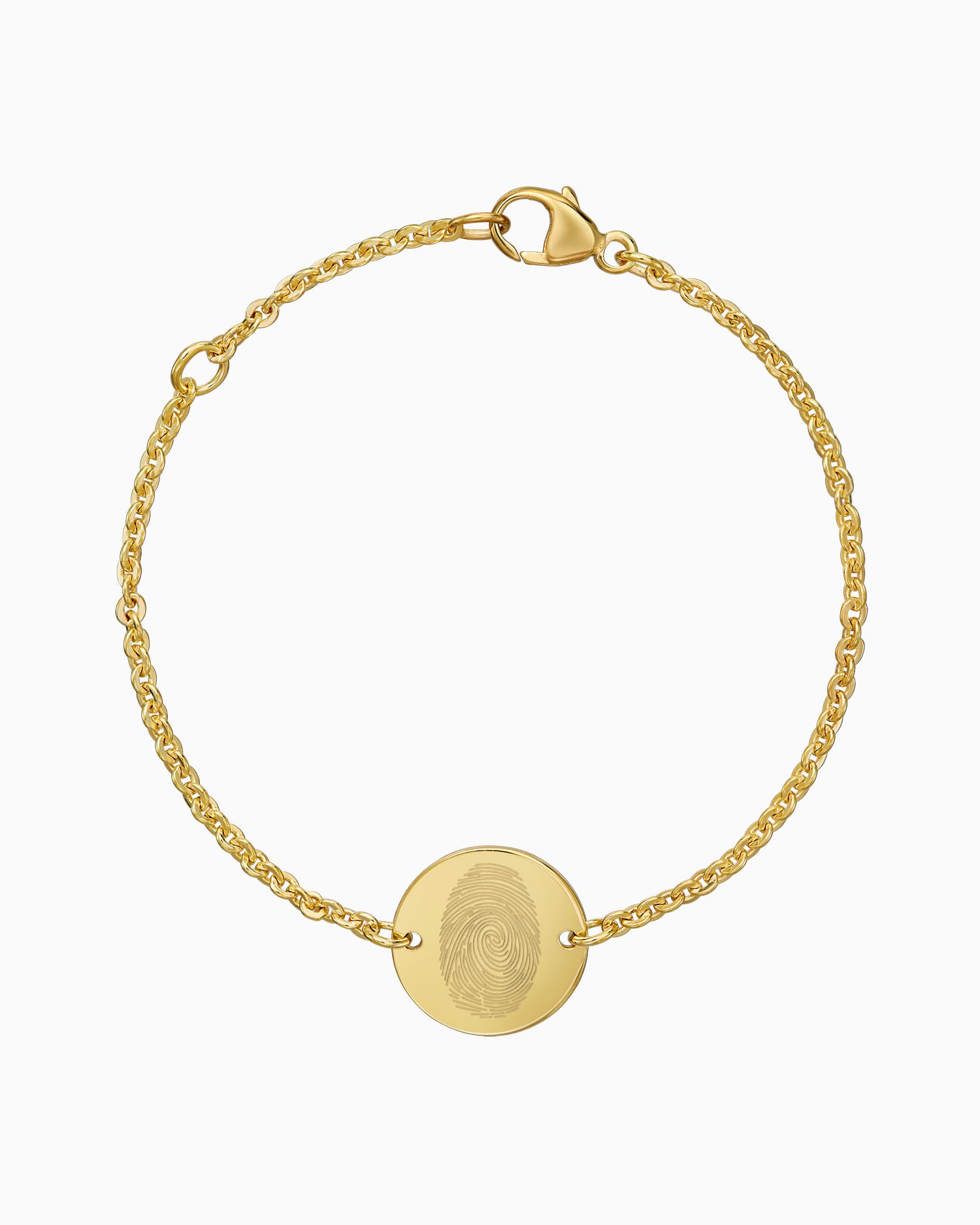 Fingerprint engraving bracelet engraving plate round