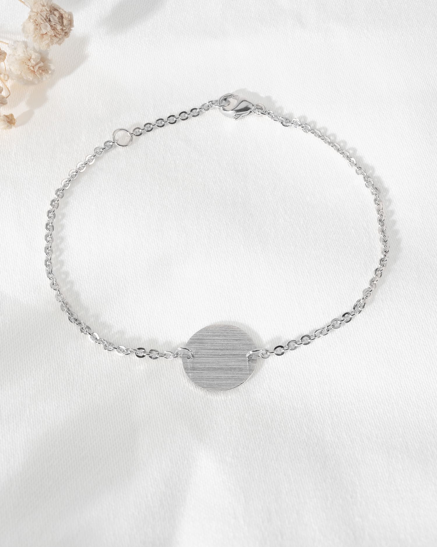 Handprint engraving bracelet engraving plate round