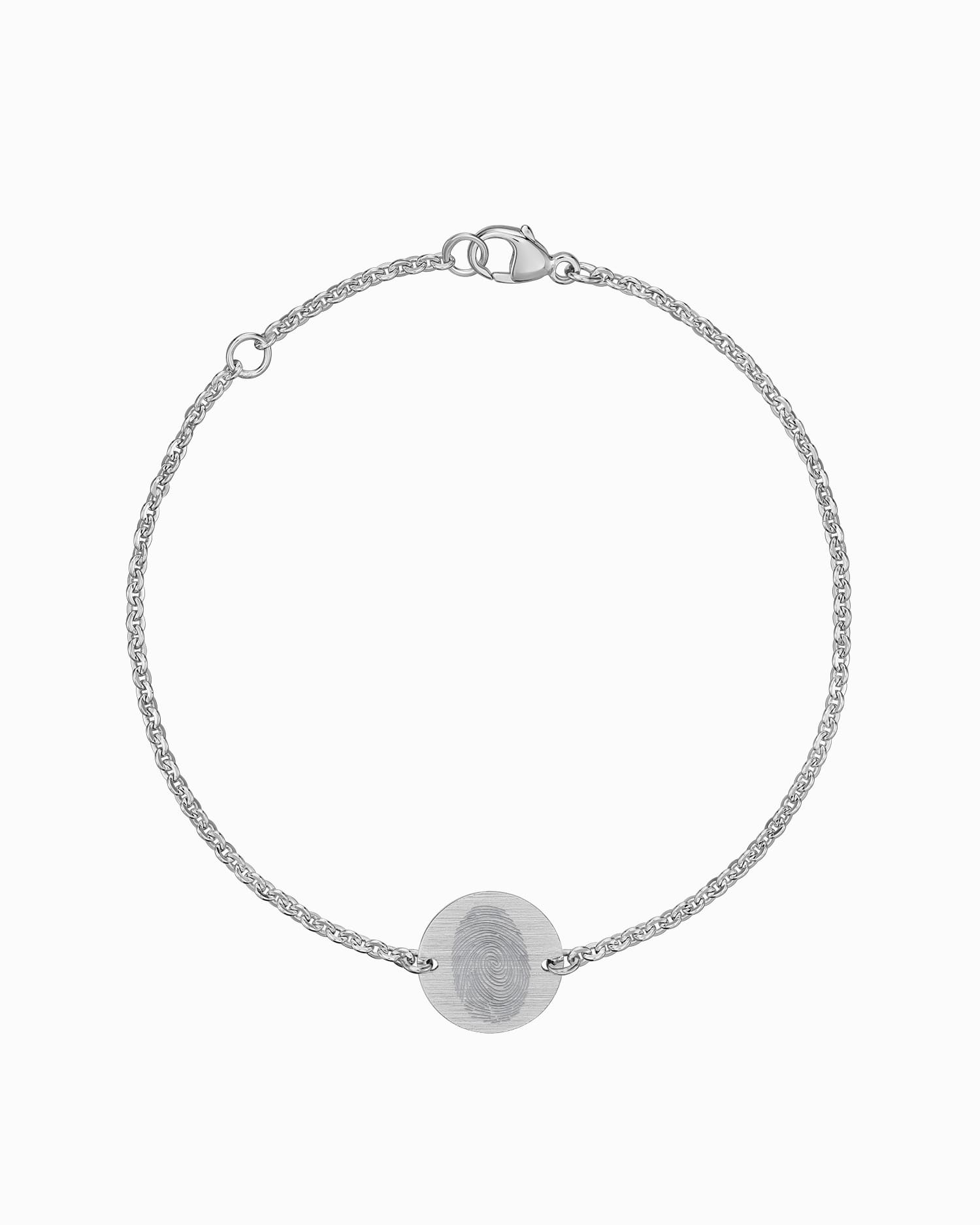 Fingerprint engraving bracelet engraving plate round