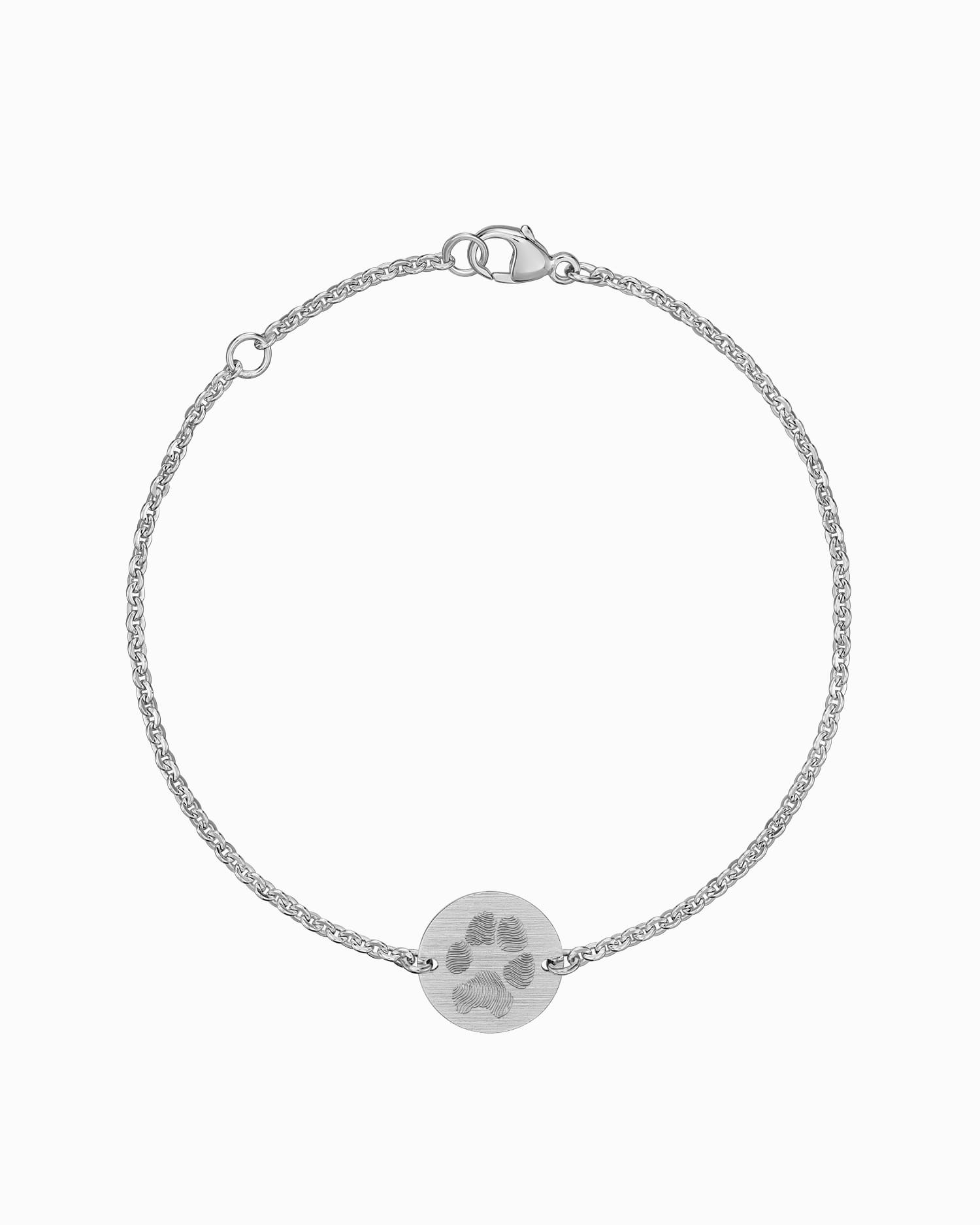 Paw print engraving bracelet engraving plate round