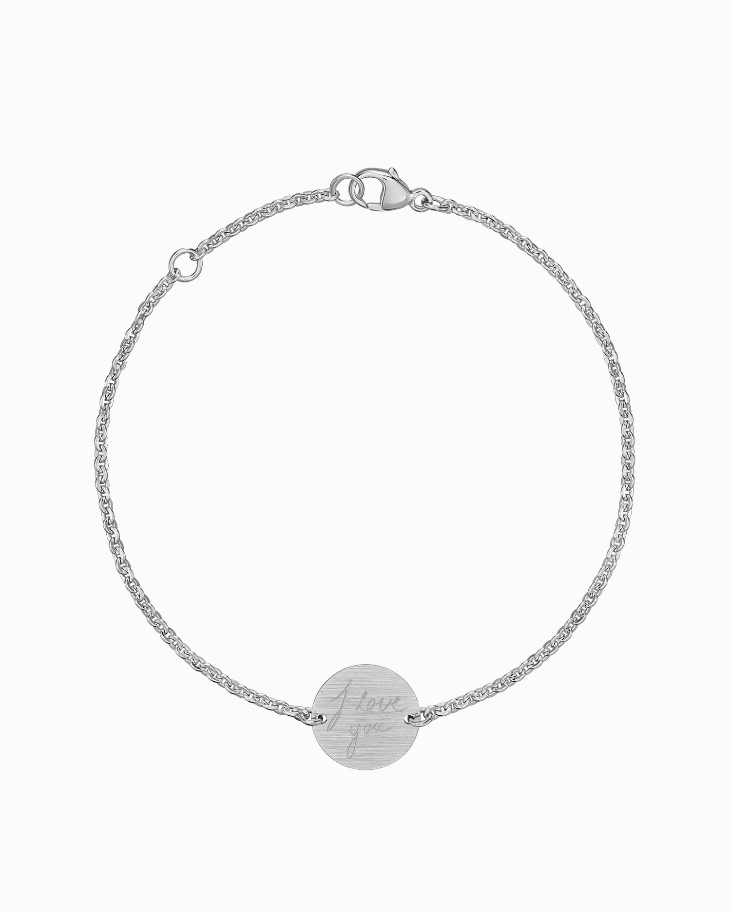 Handwriting upload engraving bracelet engraving plate round
