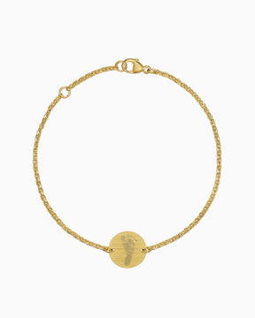 Footprint engraving bracelet engraving plate round
