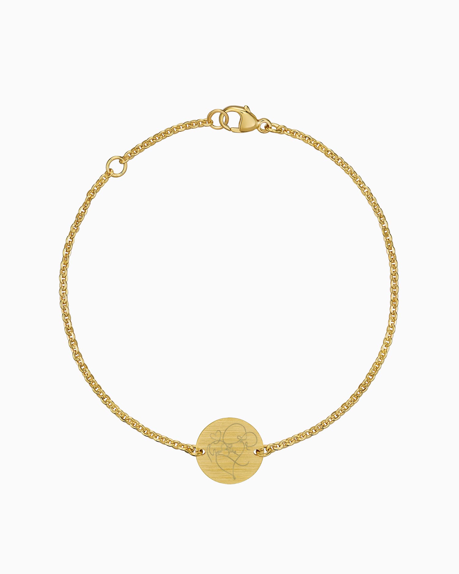 Graphic upload engraving bracelet engraving plate round