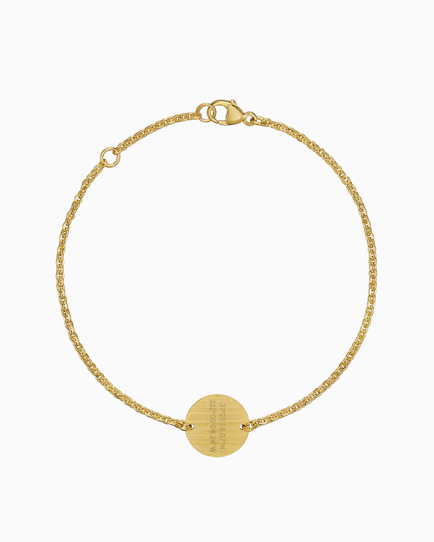 Coordinates engraving bracelet engraving plate round