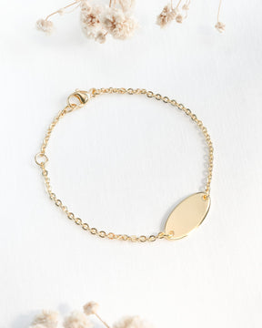 Date of birth engraving bracelet engraving plate oval