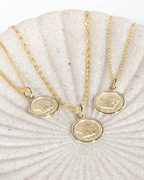 Engraving plates pendant necklace guardian angel