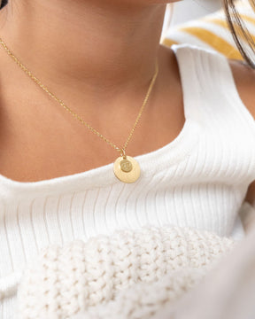 Engraving plates pendant necklace baby feet 14mm