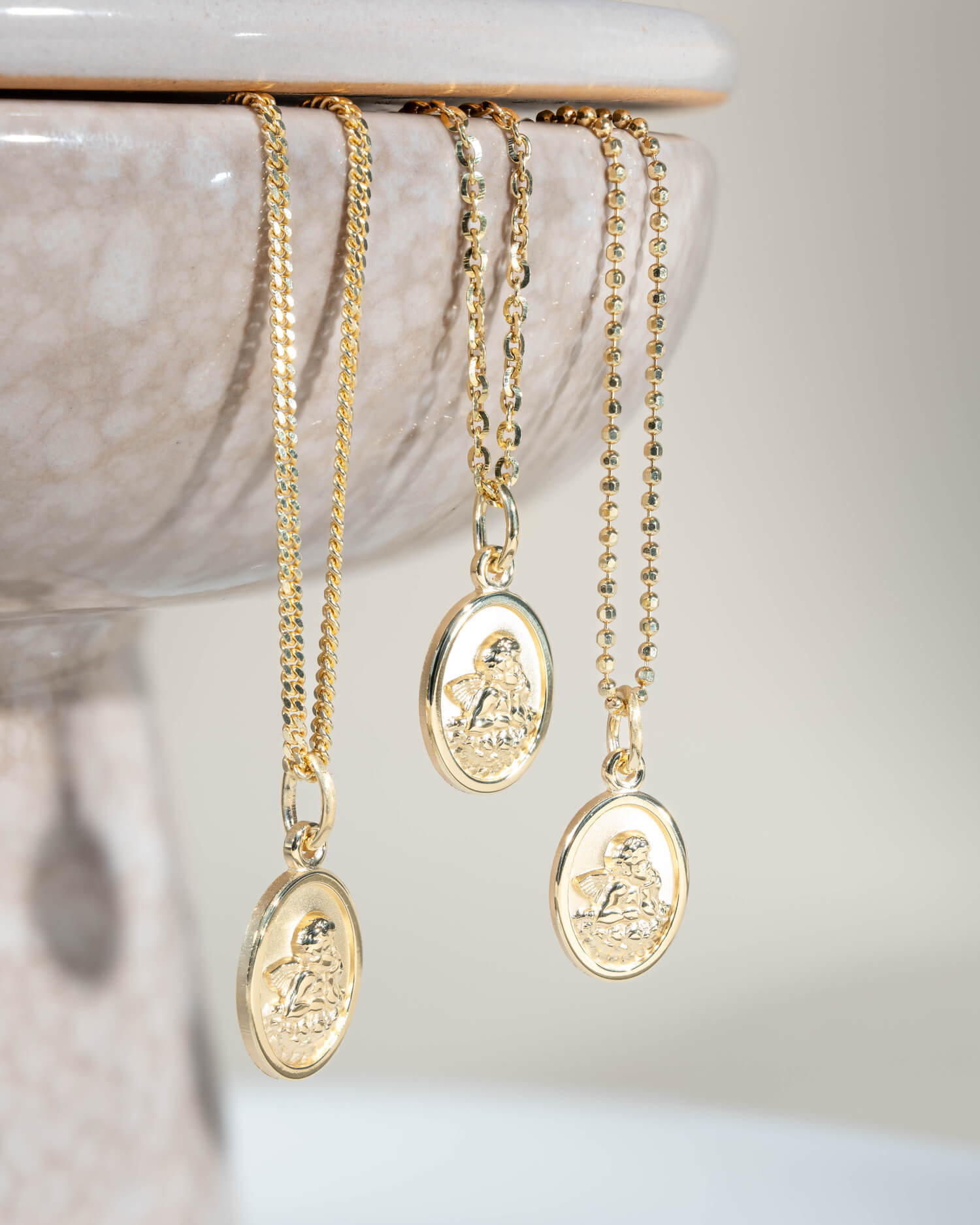 Engraving plates pendant necklace guardian angel