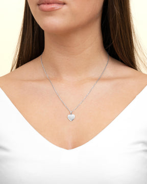Graphic uploud heart necklace engraving plate pendant 12mm - Gravurschmuck.de