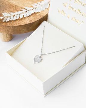 Heart necklace engraving plate pendant 12mm