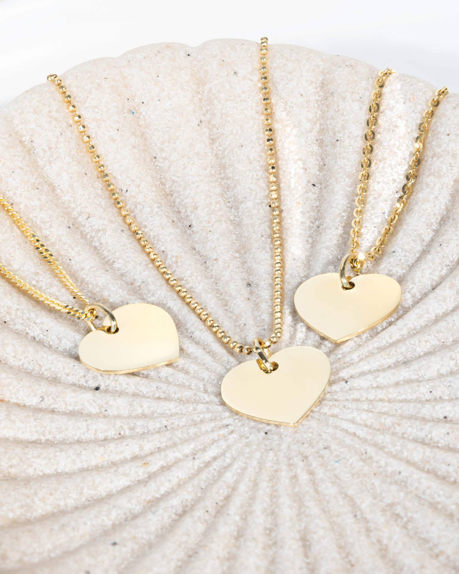 Heart necklace engraving plate pendant 13mm