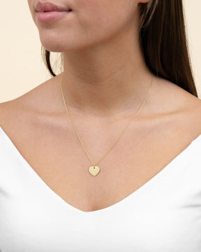Star sign heart necklace engraving plate pendant 13mm