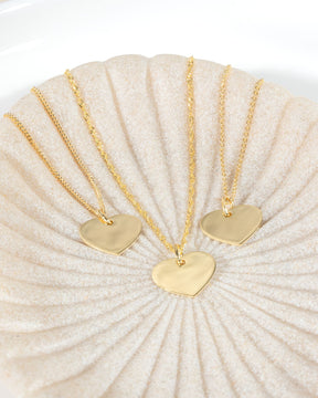 Own drawing heart necklace engraving plate pendant 13mm