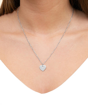 Handwriting Uploud heart necklace engraving plate pendant 13mm