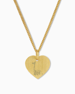 Own drawing heart necklace engraving plate pendant 13mm