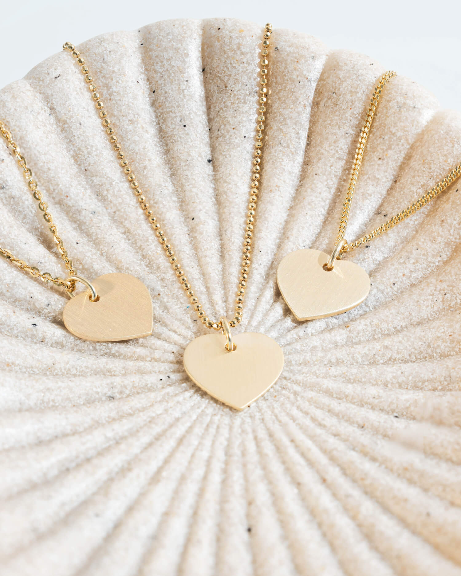 Heart necklace engraving plate pendant 13mm