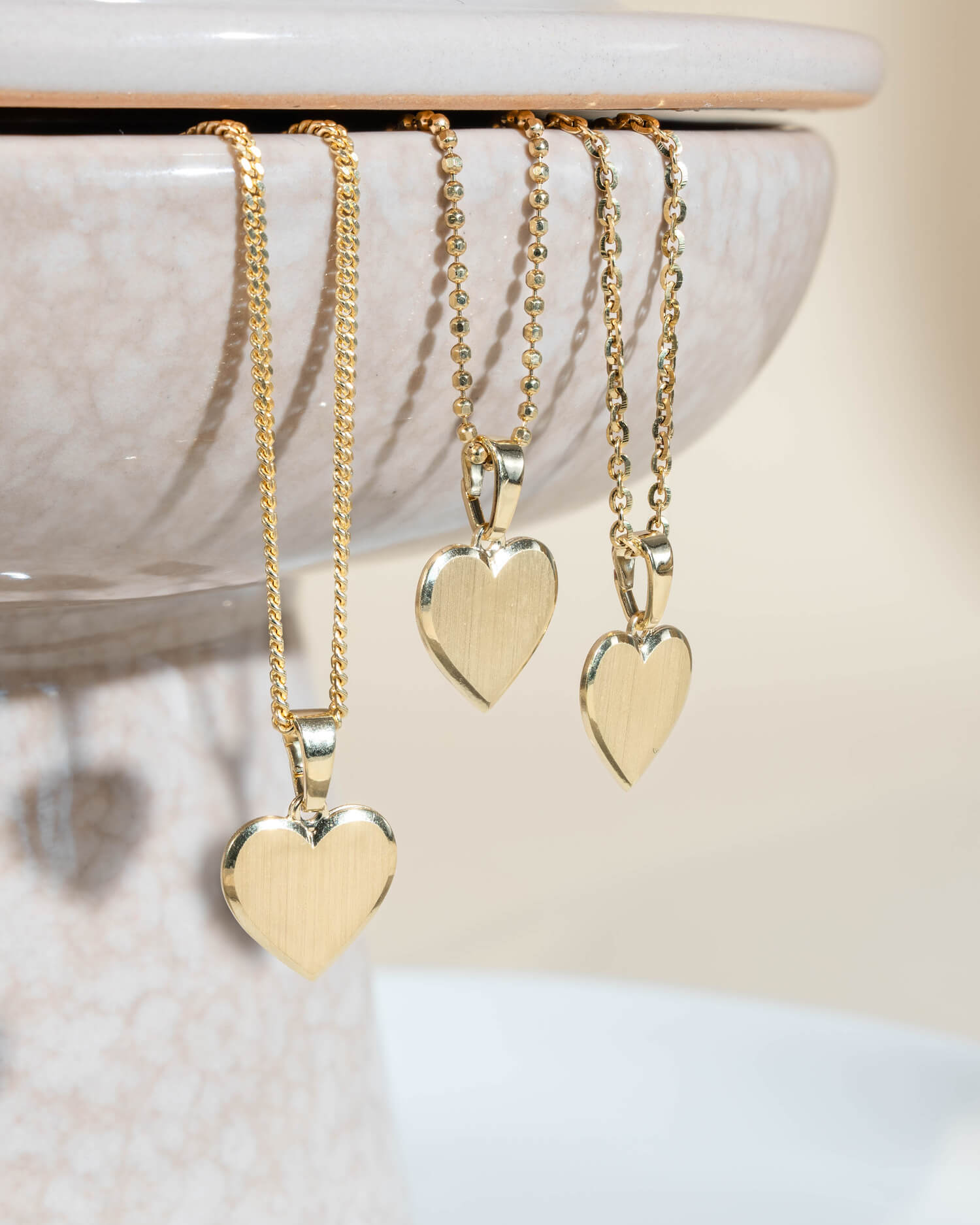 Heart necklace engraving plate pendant 10mm