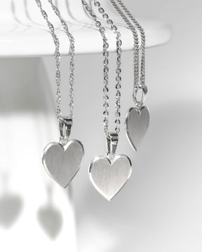 Star sign heart necklace engraving plate pendant 12mm