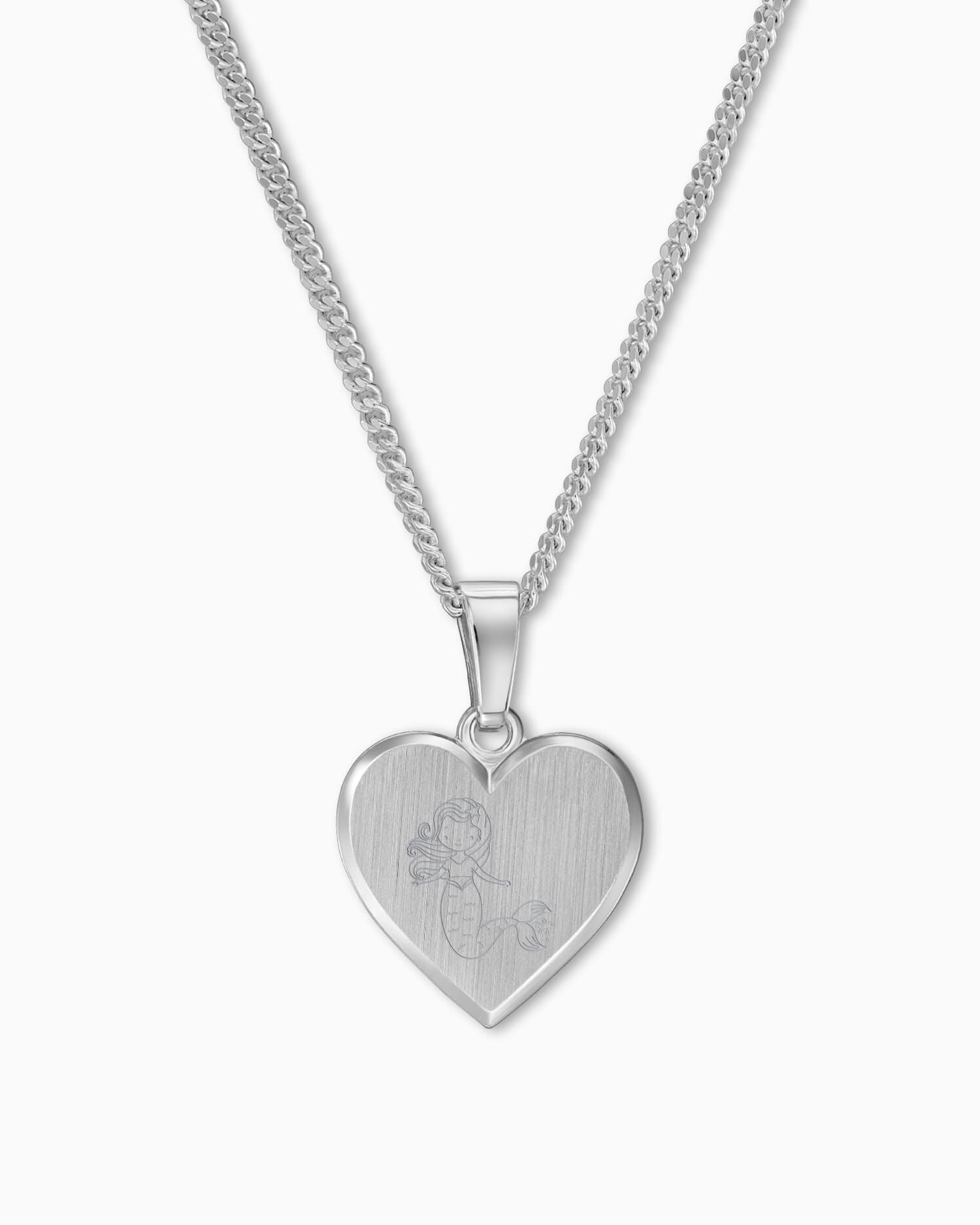 Child symbols heart necklace engraving plate pendant 12mm