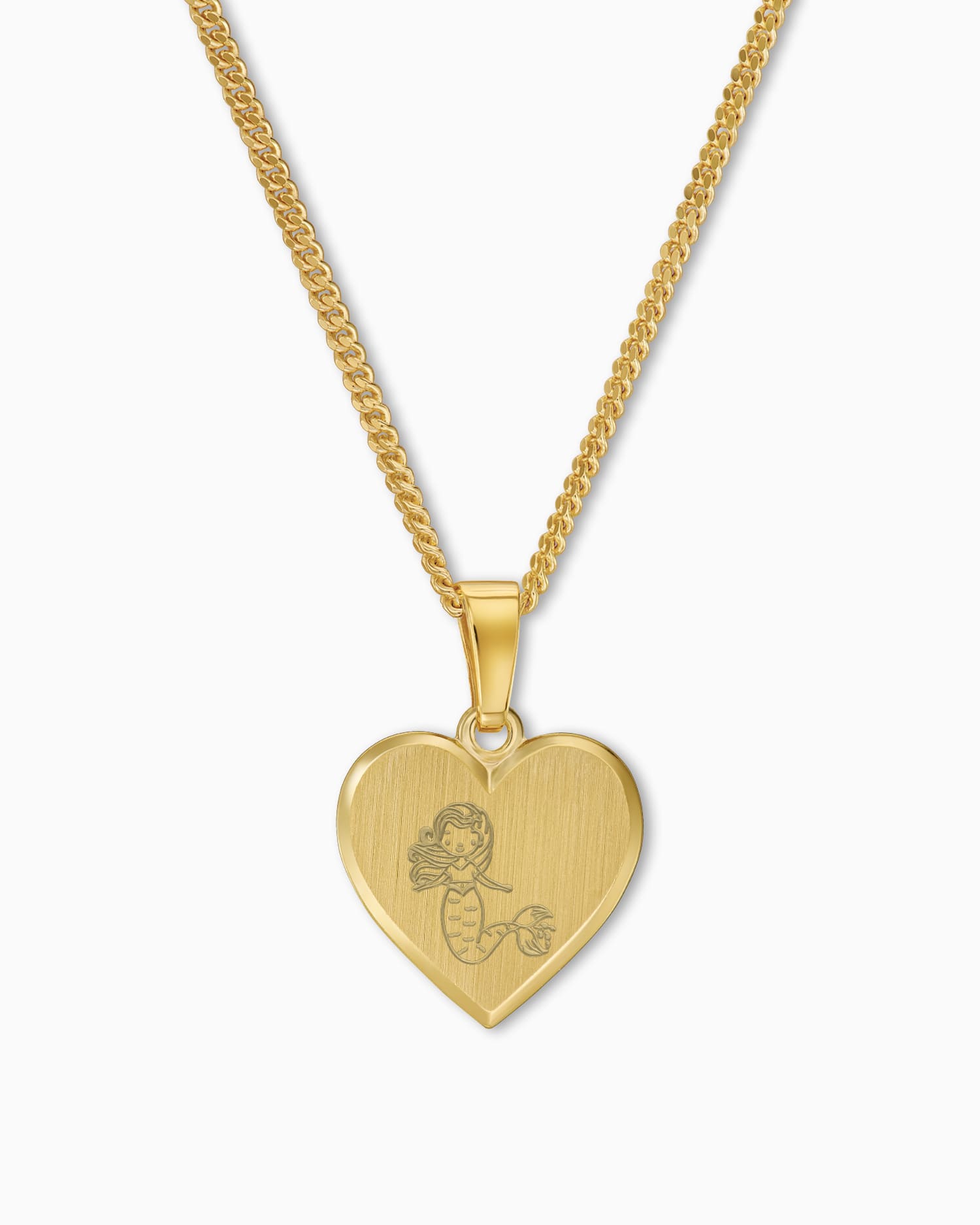 Child symbols heart necklace engraving plate pendant 12mm
