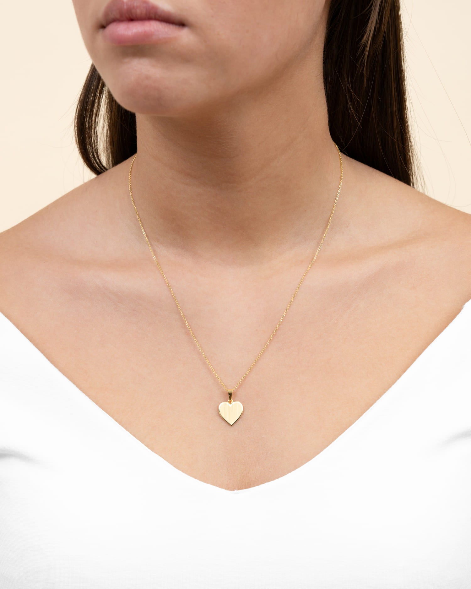 Nose print heart necklace engraving plate pendant 12mm