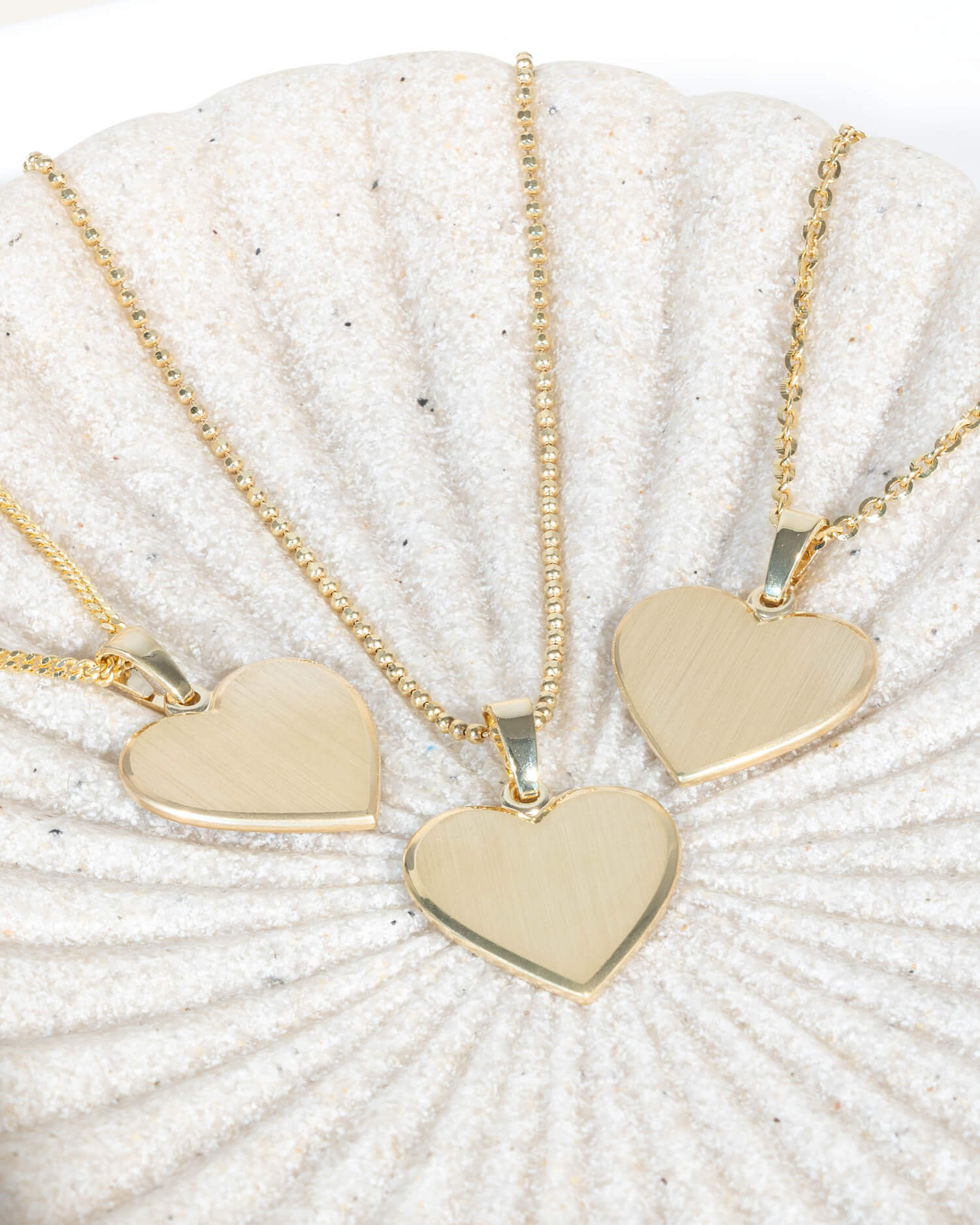 Heart necklace engraving plate pendant 15mm