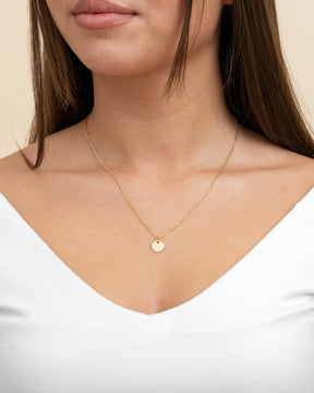 Engraving plates necklace pendant round 10mm