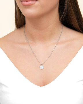 Engraving plates necklace pendant round 12mm