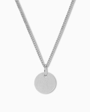 Engraving plate necklace pendant round 10mm
