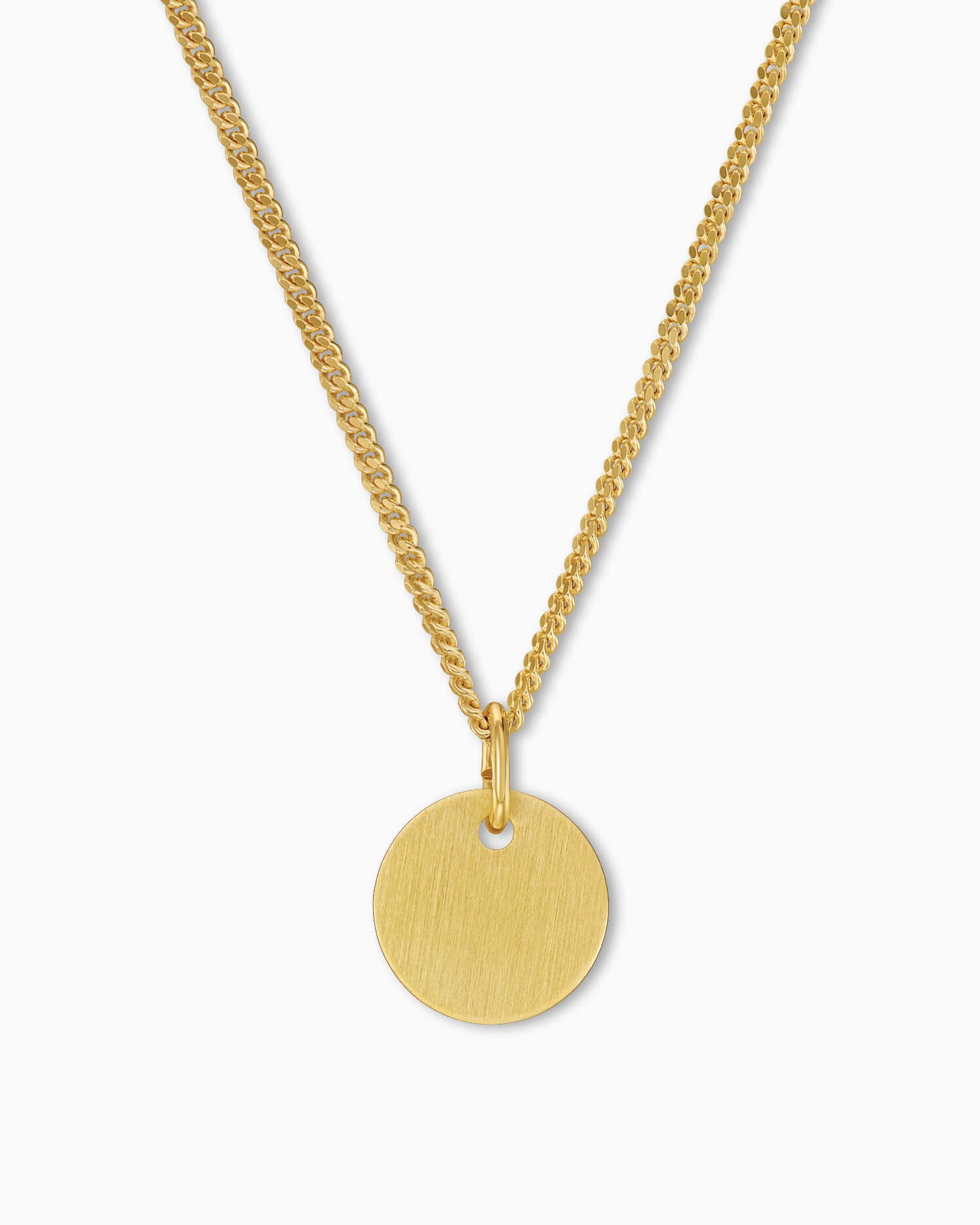 Engraving plate necklace pendant round 10mm