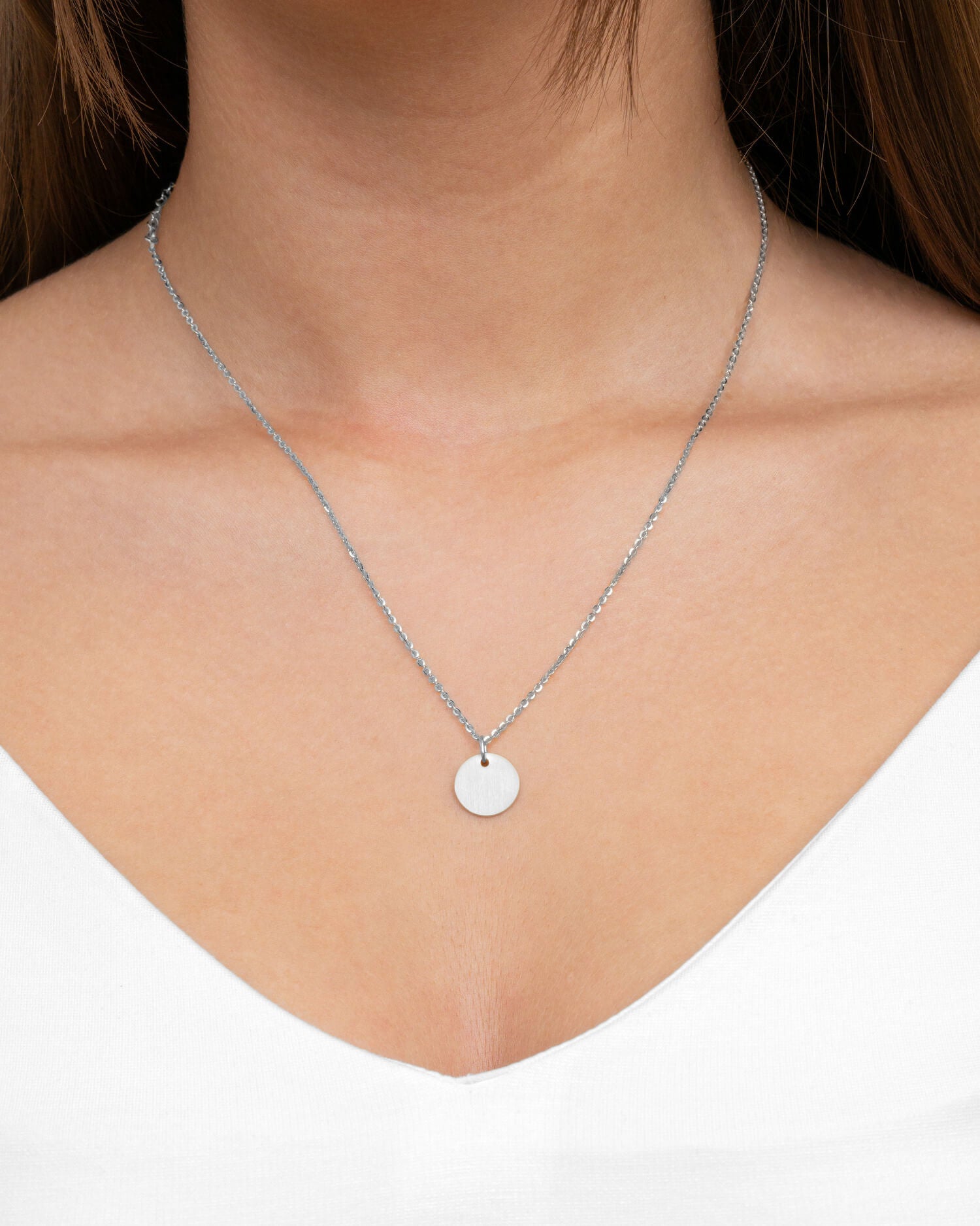 Fingerprint engraving plates necklace pendant round 12mm