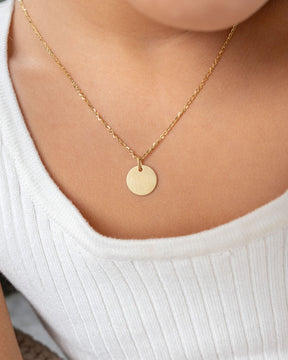 Child symbols engraving plate necklace pendant round 12mm