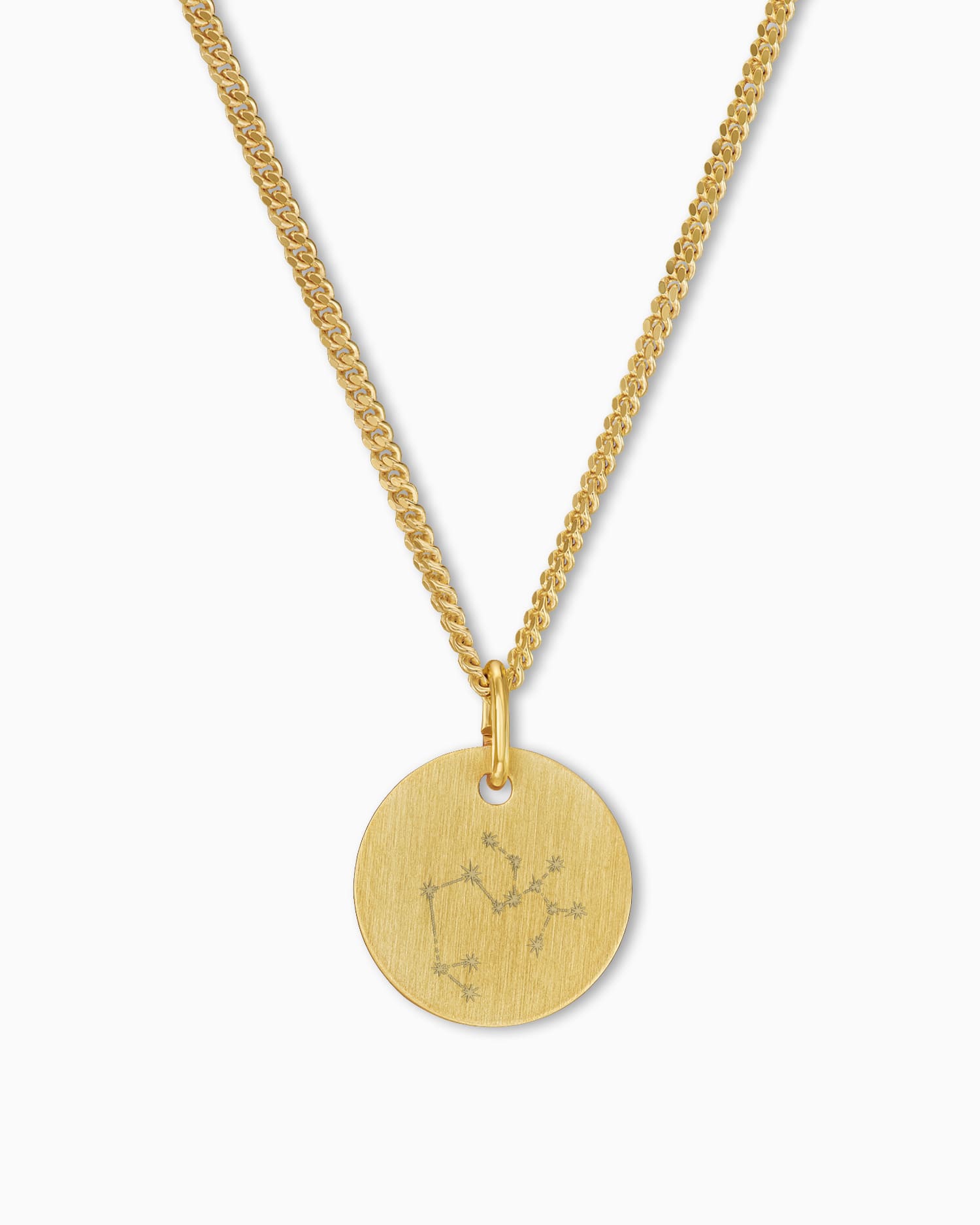 Zodiac sign engraving plates necklace pendant round 12mm