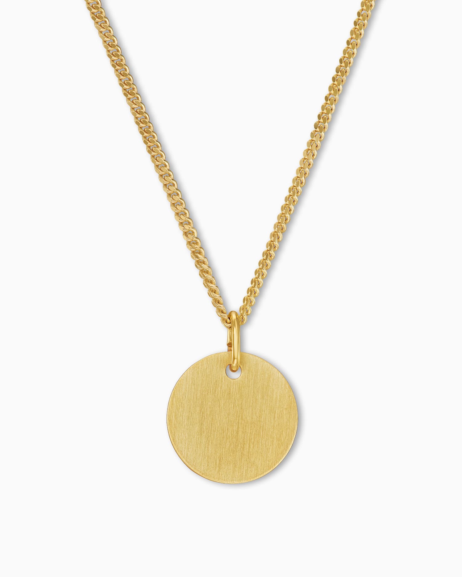 Engraving plate necklace pendant round 12mm