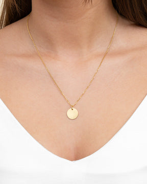 Engraving plates necklace pendant round 14mm
