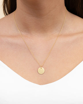 Engraving plates necklace pendant round 14mm