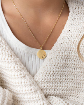 Engraving plates necklace pendant paw print 16mm