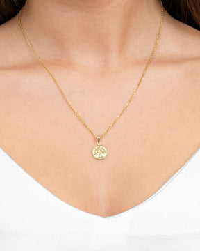 Engraving plates necklace pendant tree of life 12mm
