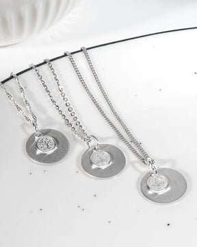 Engraving plates necklace pendant tree of life 12mm