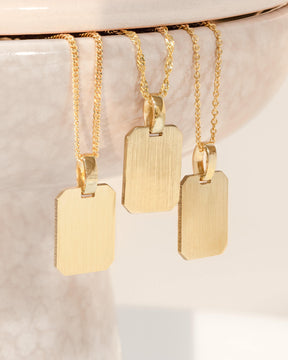 Own drawing Engraving plates Necklace Pendant Square