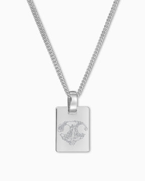 Nose print engraving plates necklace pendant square