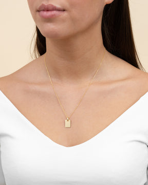 Paw print engraving plates necklace pendant square
