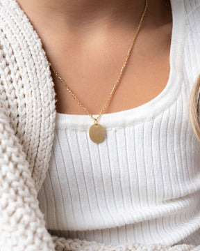 Child symbols engraving plates necklace pendant oval