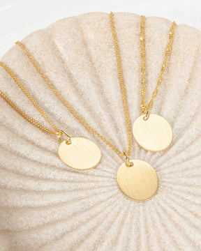 Initials engraving plates necklace pendant oval