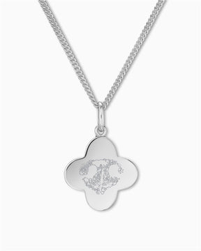 Nose print cloverleaf necklace engraving plate