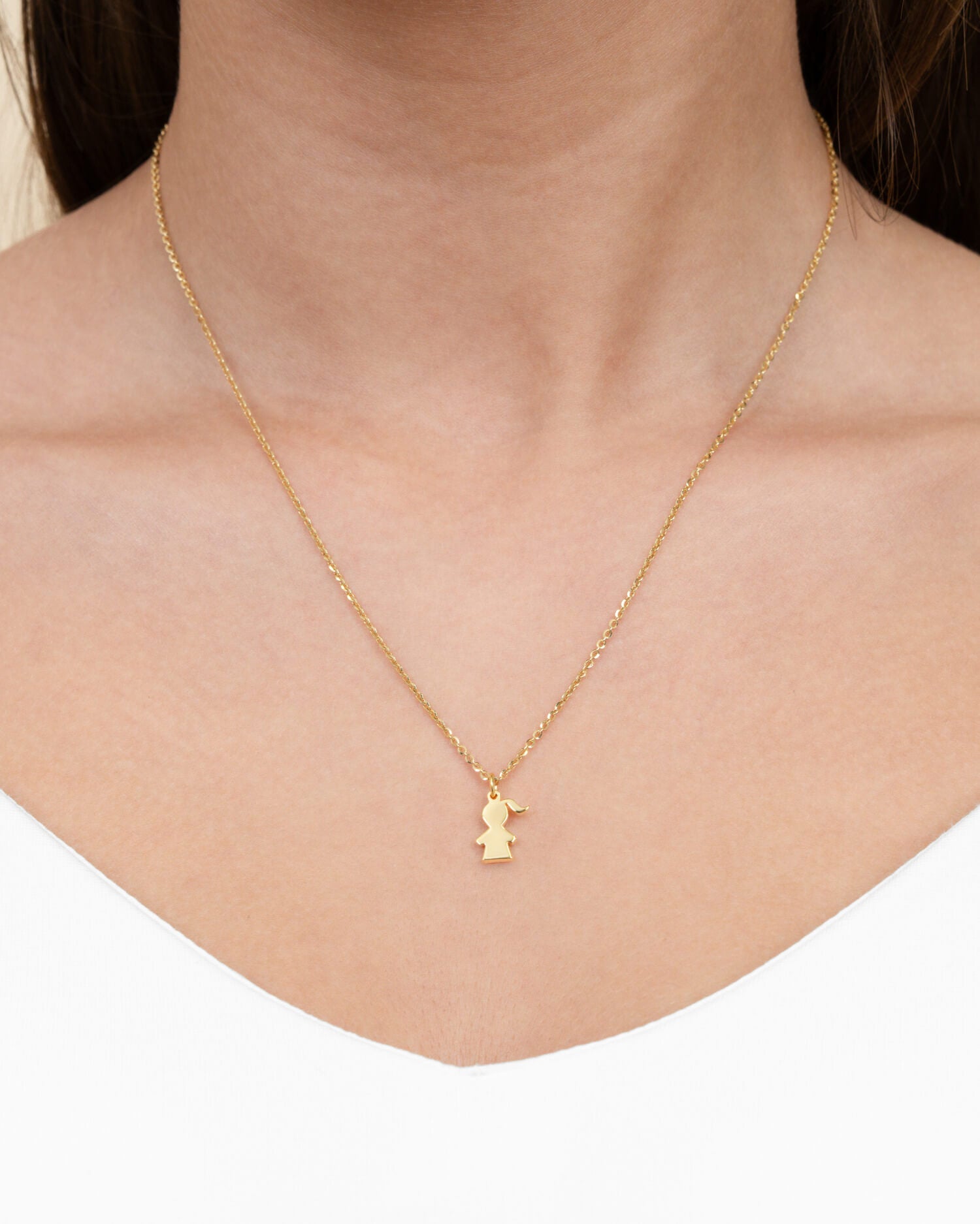 Girl's necklace pendant engraving plate