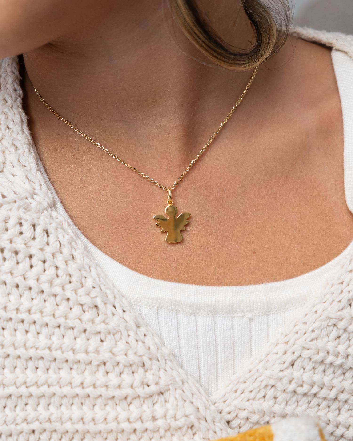 Angel necklace pendant engraving plate