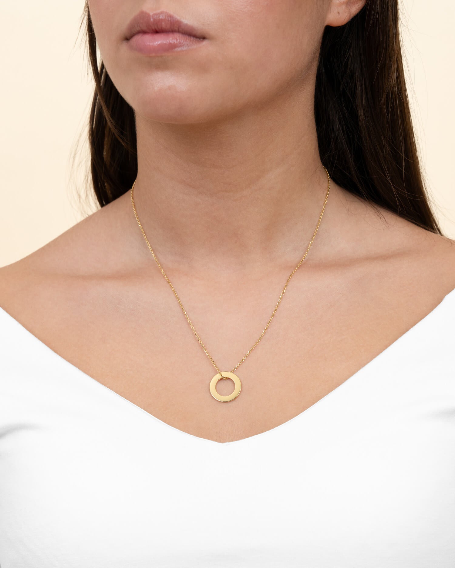 Ring Necklace Engraving plate Pendant